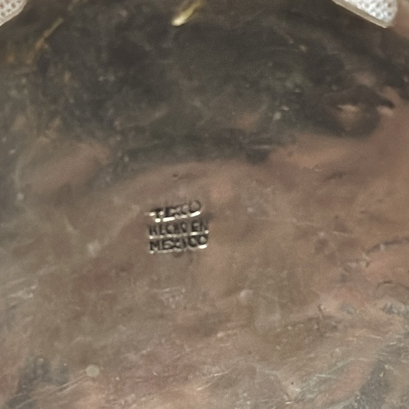 Silver with blue Mica accents “Tico” Mayan jewelry - Picture 3 of 3